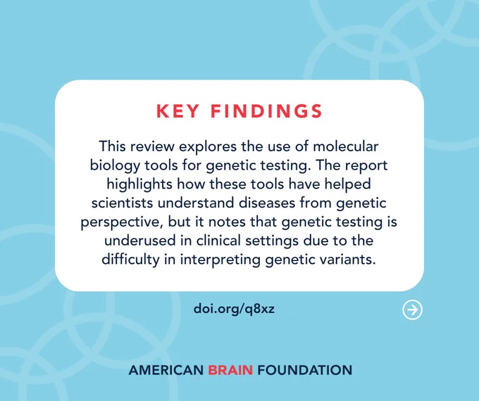 Key Findings: This review explores the use of molecular biology tools for genetic testing. The report highlights how these tools have helped scientists understand diseases from genetic perspective, but it notes that genetic testing is underused in clinical settings due to the difficulty in interpreting genetic variants.