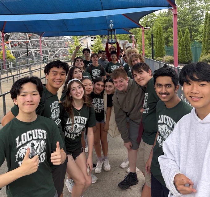 Locust Valley music students and teachers enjoyed the day at Six Flags New England after their successes at Music in the Parks.