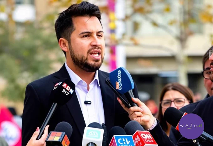 Diputado Gatica en conferencia de prensa