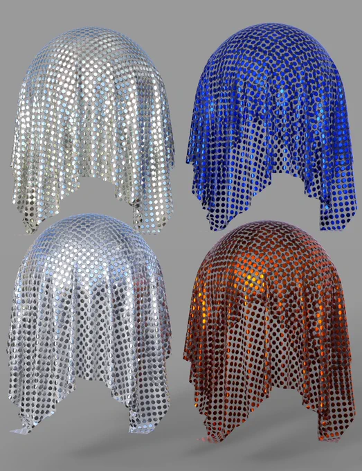 Grommet Mesh Fabric Iray Shaders bring a bold, metallic aesthetic to your 3D projects, featuring intricately detailed circular grommets set against a fine, breathable mesh. Daz 3D 
https://www.daz3d.com/grommet-mesh-fabric-iray-shaders--mr
These shaders offer a unique fusion of industrial edge and contemporary fashion, perfect for creating garments and props with a high‑end, textured finish that emphasizes shimmering light and structural depth.
Each shader is crafted with high‑resolution 4K maps, ensuring crisp detail and a realistic fabric weave that captures the subtle sheen and weight of premium textiles.
The metallic effect is achieved through expert surface detailing, allowing light to catch the reflective surfaces of the grommets for a sophisticated, three‑dimensional look.
All texture files are neatly organized in the Runtime folder, making them easy to use in Photoshop, Substance Painter, Marvelous Designer, and other creative tools.
For resale projects, simply bake the texture