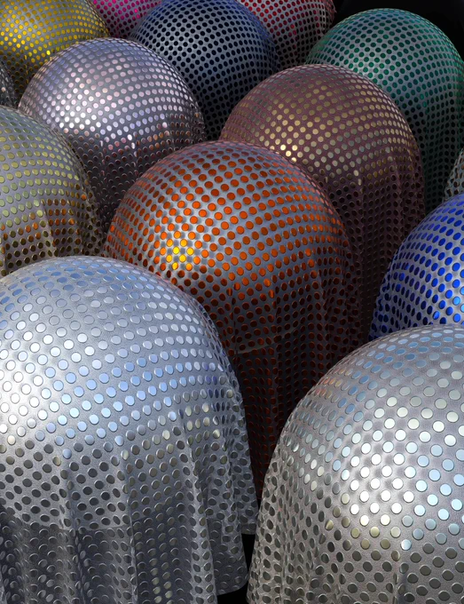 Grommet Mesh Fabric Iray Shaders bring a bold, metallic aesthetic to your 3D projects, featuring intricately detailed circular grommets set against a fine, breathable mesh. Daz 3D 
https://www.daz3d.com/grommet-mesh-fabric-iray-shaders--mr
These shaders offer a unique fusion of industrial edge and contemporary fashion, perfect for creating garments and props with a high‑end, textured finish that emphasizes shimmering light and structural depth.
Each shader is crafted with high‑resolution 4K maps, ensuring crisp detail and a realistic fabric weave that captures the subtle sheen and weight of premium textiles.
The metallic effect is achieved through expert surface detailing, allowing light to catch the reflective surfaces of the grommets for a sophisticated, three‑dimensional look.
All texture files are neatly organized in the Runtime folder, making them easy to use in Photoshop, Substance Painter, Marvelous Designer, and other creative tools.
For resale projects, simply bake the texture