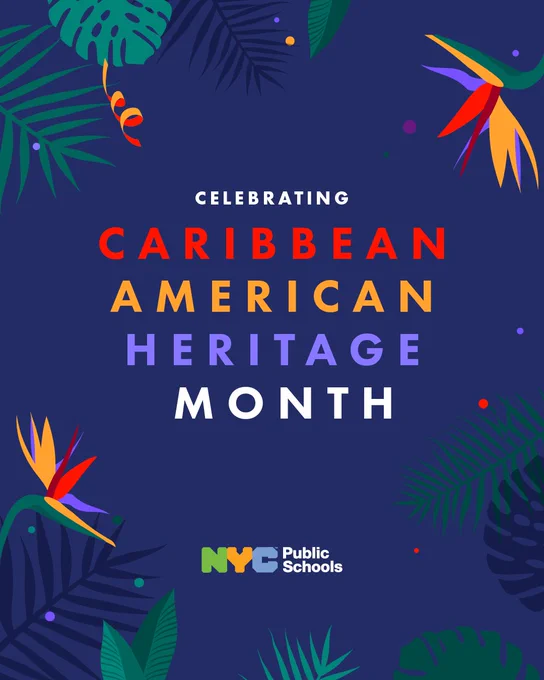 Celebrating Caribbean American Heritage Month. NYCPS logo.