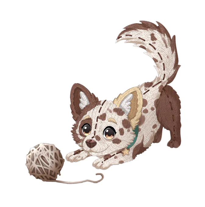 Big changes are coming soon!!

And that starts with this lil guy that I found 👀✨  What should we name him!?!? S/He's a lil border collie pup made of yarn!! 

Mascot Art by: @KaeLynForger 
