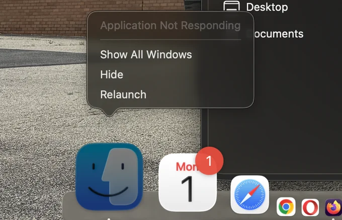 macOS finding showing "not responding" even though it certainly is...
