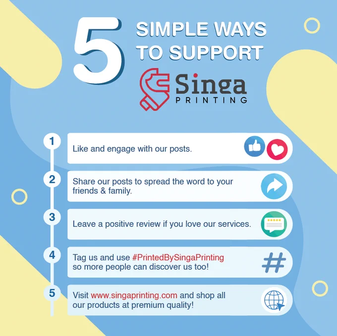 Simple Ways to Support SingaPrinting.