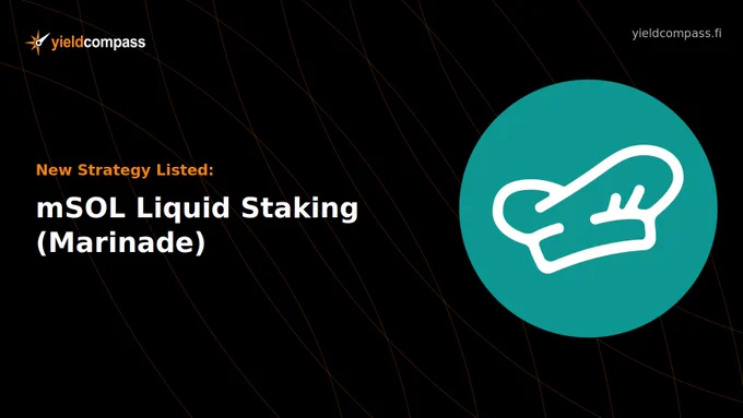 announcement image of mSOL listing on YieldCompass