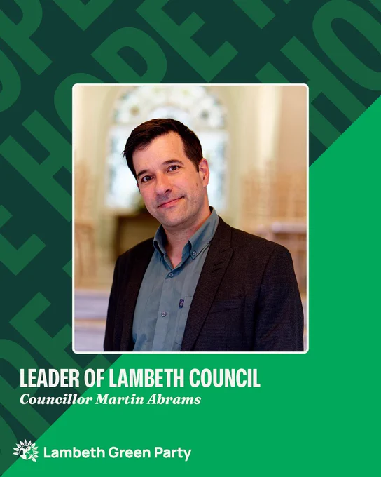 A picture of Cllr Martin Abrams, leader of Lambeth Council
