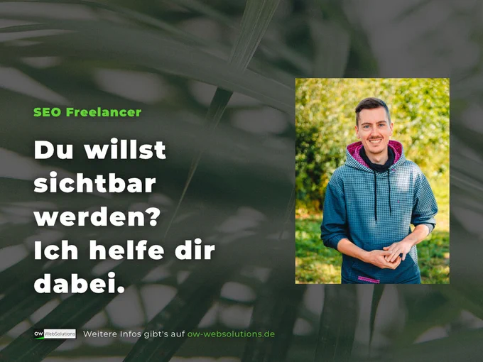 Du willst sichtbar werden? Ich helfe dir dabei.