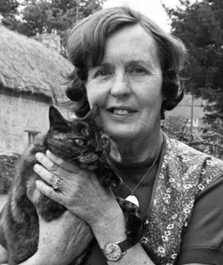 Author Barbara Pym at home. She served in the Royal Navy in WWII.