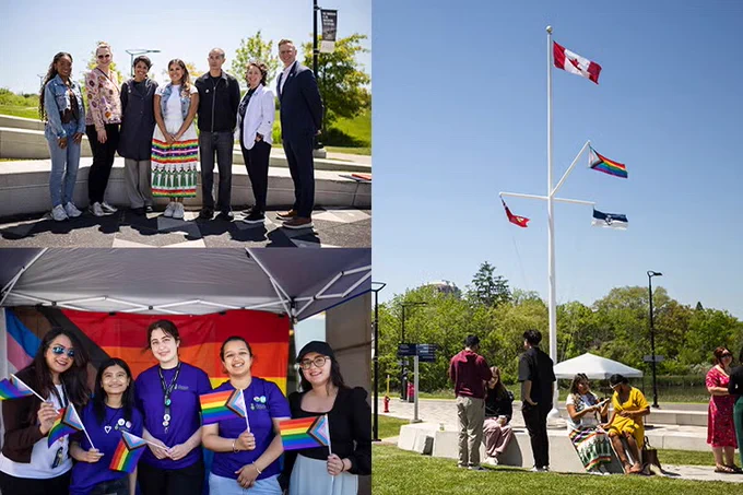 Community members gathered at U of T Mississauga for a Pride Month event that also acknowledged the arrival of Indigenous History Month (photos by Nick Iwanyshyn)