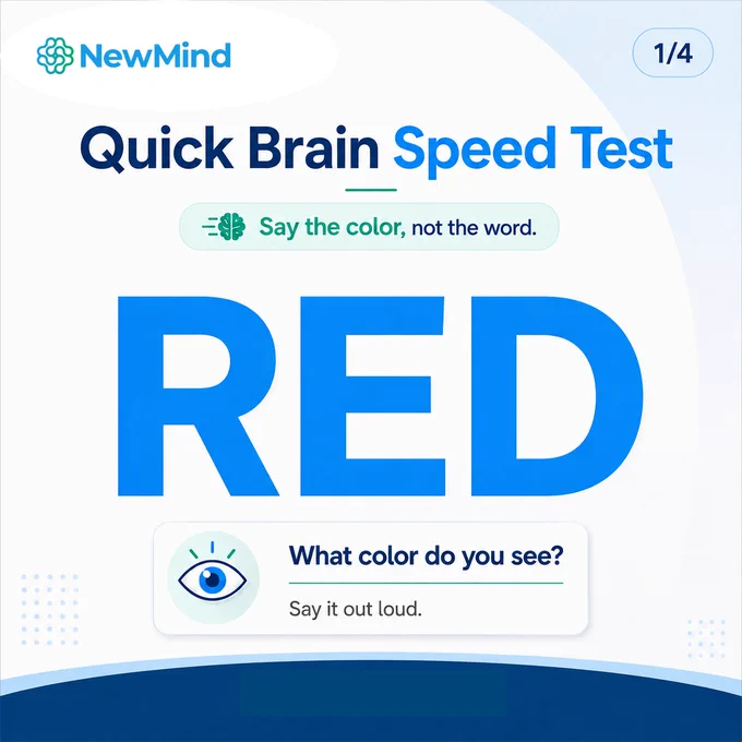 Brain speed test.