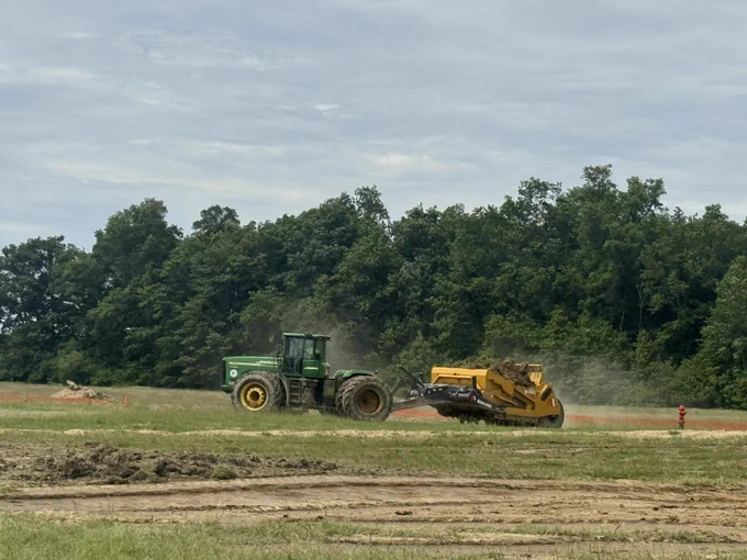 tractor moving dirt