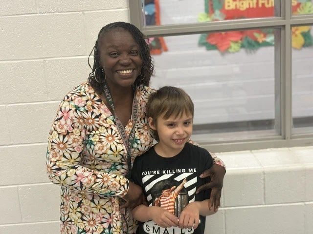 Principal and students