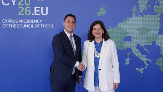 Deputy Minister @LinaKassianidou chairs today's discussions on:
🔹Protecting cultural rights and heritage 
🔹Combating the illicit trafficking of cultural goods

#CY2026EU 🇨🇾🇪🇺