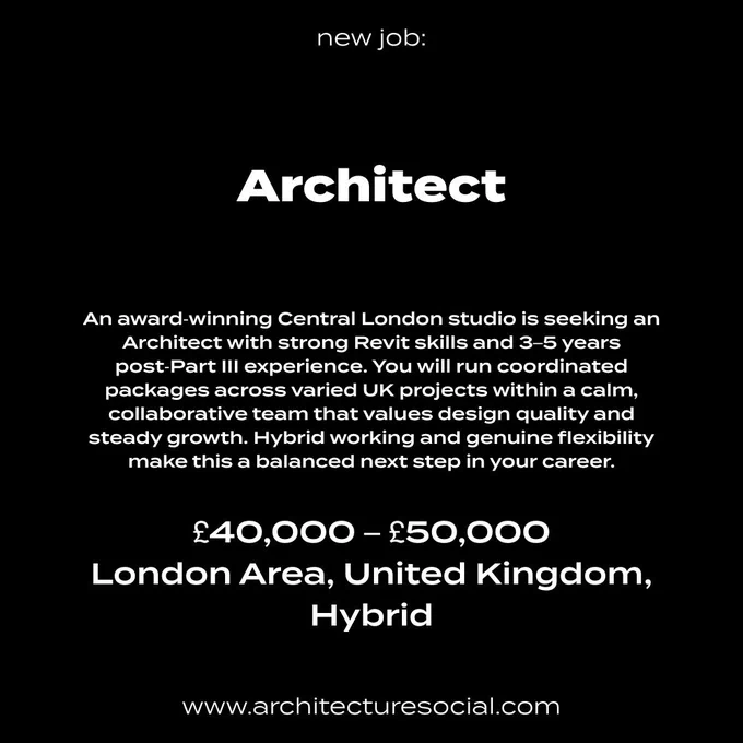 Architect Job Vacancy