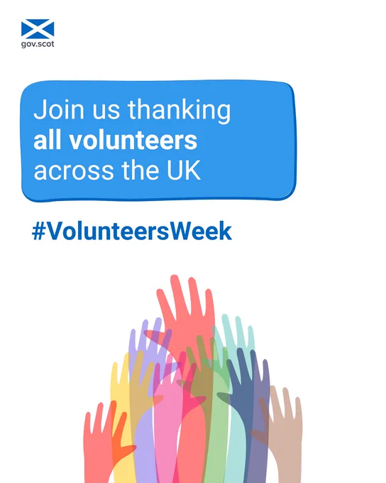 Join us thanking all volunteers across the UK. Volunteers week.