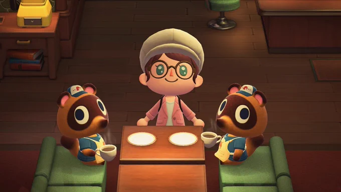 Timmy and Tommy from Animal Crossing wish you a happy morning. 