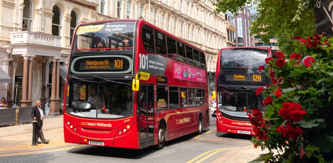 A National Express West Midlands bus service. Photo by West Midlands Combined Authority.