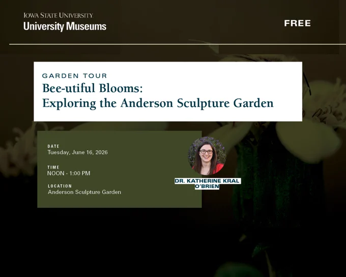 A flyer for the sculpture garden tour. Details linked in post.