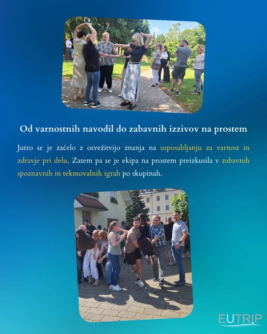 Konec maja je podjetje EUTRIP izkoristilo za spomladanski teambuilding, kjer so prevladovali energija, vizija in timski duh.