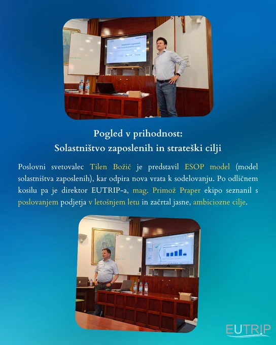 Konec maja je podjetje EUTRIP izkoristilo za spomladanski teambuilding, kjer so prevladovali energija, vizija in timski duh.