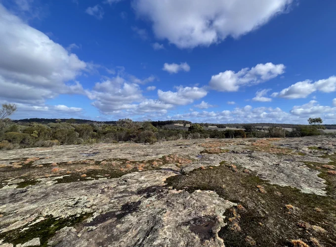 The rock - ancient rock face where I love to lay down ... Hug my Earth! 