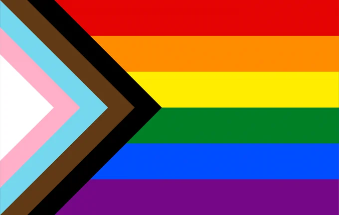 Photo of a progress Pride Flag