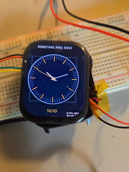 Watch demo running on the PineTimePro prototype