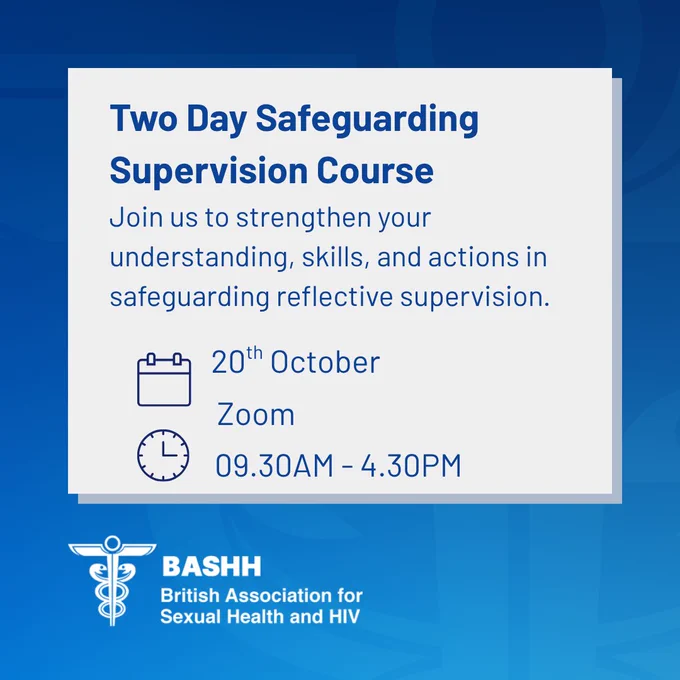 Two Day Safeguarding Supervision Course
Join us to strengthen your understanding, skills and actions in safeguarding reflective supervision
20th October
Zoom
09.30am - 4.30pm
BASHH logo