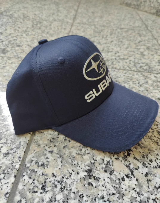 Subaru Cap Navy Fan Kappe aus Baumwolle mit hochwertiger Subaru Stickerei