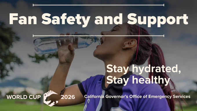 Whether you're cheering from the stands or watching from home, drink water, stay cool, and enjoy the match.