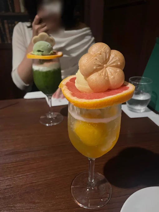 最後は梅酒クリームソーダ😚🫶