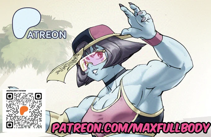 Preview of a muscular Hsien Ko from Darkstalkers wearing sporty clothes.