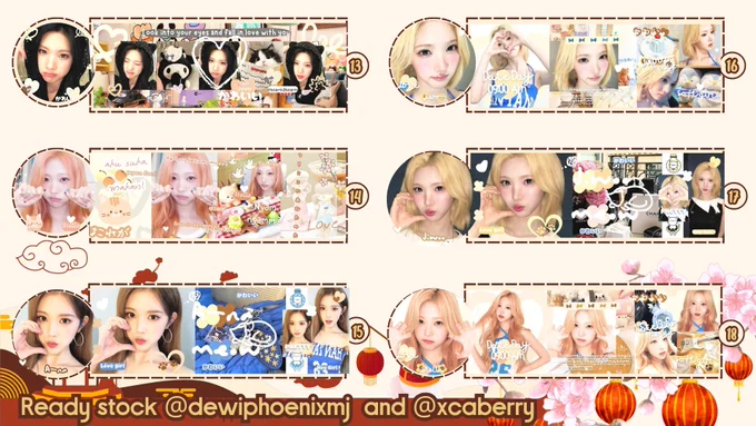 13. juun
14. stella
15. a-na
16. jiwoo
17. jiwoo
18. stella