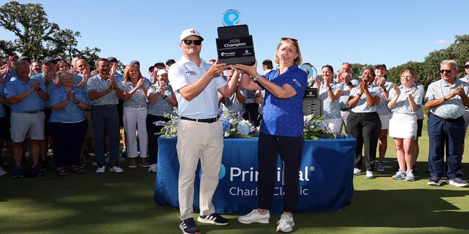 Zach Johnson has 'pure gratitude' after winning on home soil at the Principal Charity Classic