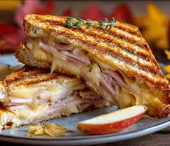 a panini with ham and cheese 