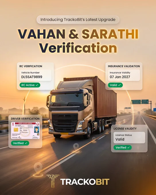 TrackoBit Introduces VAHAN & SARATHI Verification