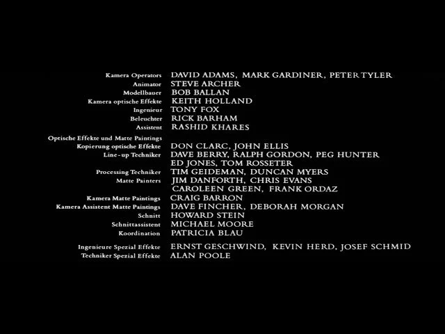 End credits