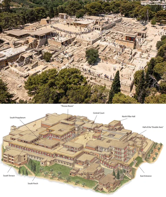 THE LOST PALACE WHERE ANCIENT SECRETS STILL WHISPER FROM THE STONE

Hidden on the island of Crete lies a place that looks like it came from a forgotten legend. This is the Palace of Knossos — a mysterious ancient city where kings ruled, priests performed sacred rituals, and thousands of people once walked through grand halls more than 3,500 years ago.

At its peak between 1700 and 1450 BCE, Knossos was the heart of the powerful Minoan civilization. But what makes this place truly fascinating is its strange and complex design. Giant courtyards, endless corridors, hidden rooms, colorful walls, and mysterious chambers created a palace so confusing that ancient stories later connected it with the legendary Labyrinth of the Minotaur.

Inside these ruins are places that still capture the imagination today — the famous Throne Room, the North Pillar Hall, and the Hall of the Double Axes. Every stone seems to hold a forgotten story of ceremonies, power, and a civilization that vanished almost.