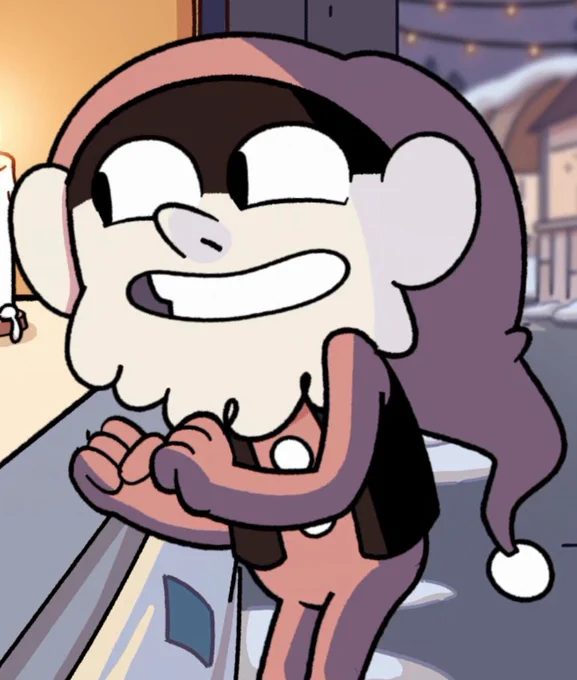 Kert smiling while holding up his hands excitedly