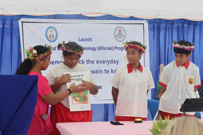 Students of the Kiribati School and Centre for Children with Disabilities demonstrate the importance of assistive technology as part of their learning experience.