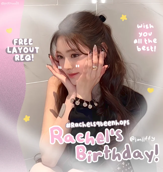 ★ rules free layout!

๑⁠. 1 orang 1 slot!
๑⁠. claim by reply di tweet yg sudah aku sediakan yaa!
๑⁠. NO HUNTER LAYOUT!
๑⁠. akun kosongan & akun gembokan dilarang ikut!
๑⁠. layout tidak bisa di pindah tangankan, harus di pakai untuk kamu sendiri🙌🏻
๑⁠. wajib shoutout jika dapat slot nya!
๑⁠. jika layout nya sudah jadi wajib untuk shoutout ulang🫶🏻
๑⁠. DILARANG HAPUS SHOUTOUT-AN

—————————————————
💌
FORMAT REPLY : nama katalog   ucapan ulang tahun & wish baik untuk kak Rachel @imiiffy   hastag #Rachels9teenhops 

Ex. summer   happy birthday kak Rachel @imiiffy wish you all the best #Rachels9teenhops