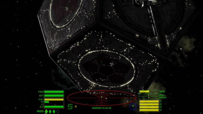 Oolite (2003-2026) - approaching a Coriolis space station.