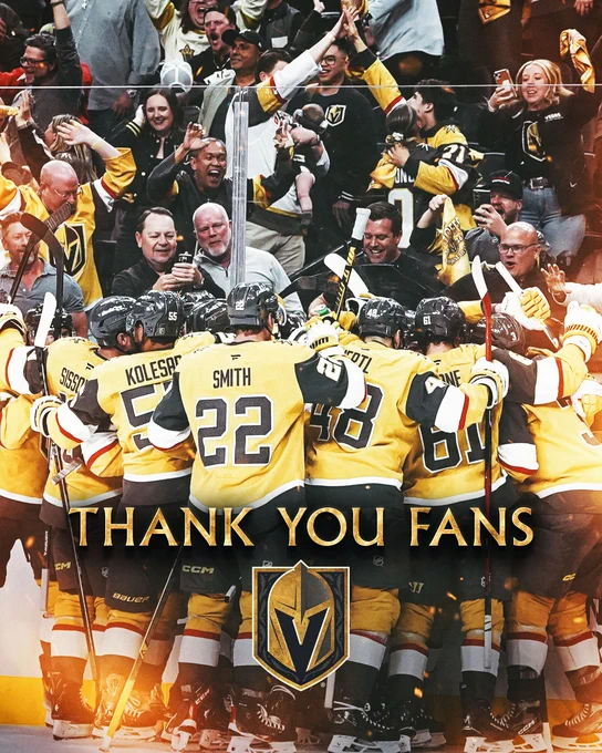 Thank you VGK fans