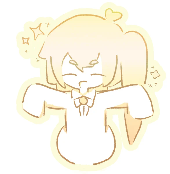 Wanted to test Krita's Gradient overlay as well as trying to do some... VFX? It's neru, happy and shining!!