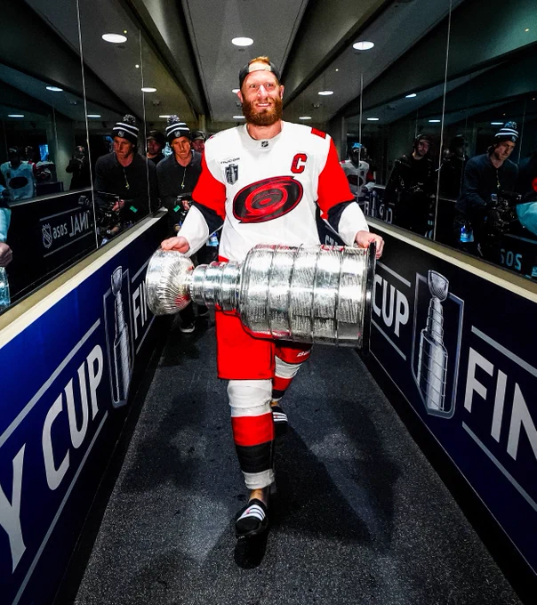 Photo of Jordan Staal with the Stanley Cup 