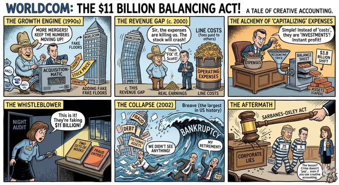 A cartoon about WorldCom.