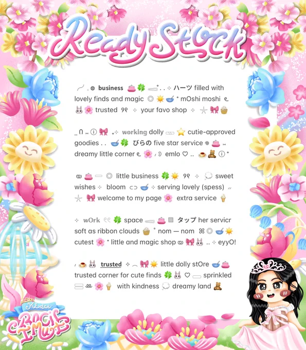 O6.
O7.
O8.
O9.
1O.

IDR. 3.500/each
💌 : free retext & ganti emoji