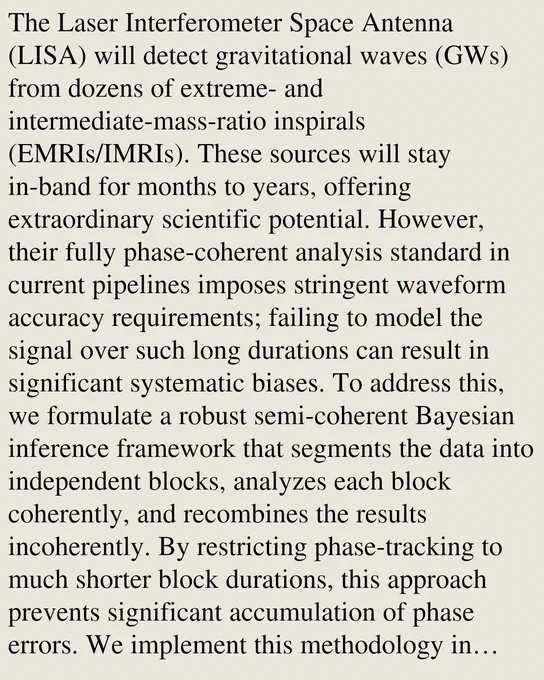 The Laser Interferometer Space Antenna (LISA) will detect gravitational waves (GWs) from dozens of extreme- and intermediate-mass-ratio inspirals (EMRIs/IMRIs). These sources will stay in-band for months to years, offering extraordinary scientific potential. However, their fully phase-coherent analysis standard in current pipelines imposes stringent waveform accuracy requirements; failing to model the signal over such long durations can result in significant systematic biases. To address this, we formulate a robust semi-coherent Bayesian inference framework that segments the data into independent blocks, analyzes each block coherently, and recombines the results incoherently. By restricting phase-tracking to much shorter block durations, this approach prevents significant accumulation of phase errors. We implement this methodology in textscSPLIT (Semi-coherent Posteriors for Long-Inspiral Templates), a GPU-accelerated Python package. Applying textscSPLIT to an environment-rich injectio