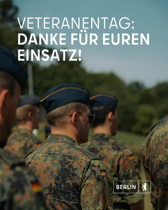 Bild: Soldaten 
Text: Veteranentag: Danke für euren Einsatz!